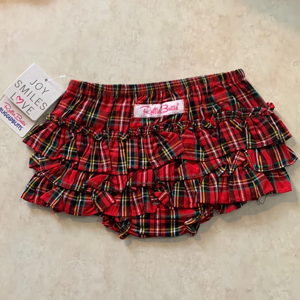Ruffle Butts Vibrant Plaid Ruffle Diaper Cover